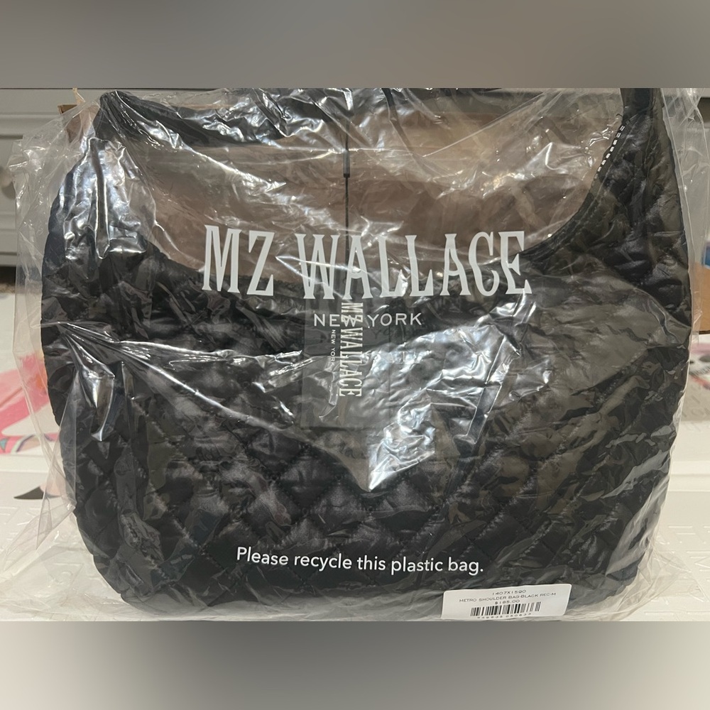 MZ Wallace Black Medium Metro Shoulder Bag